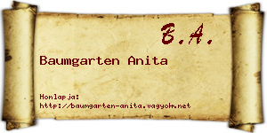 Baumgarten Anita névjegykártya