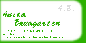 anita baumgarten business card